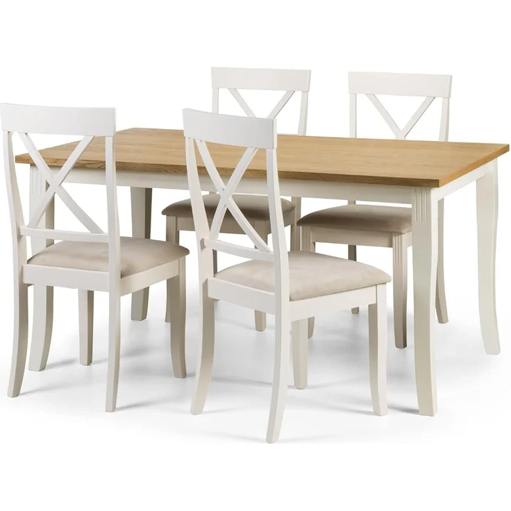 Julian Bowen Esstisch Davenport, Elfenbein/Helle Eiche – Bild 3