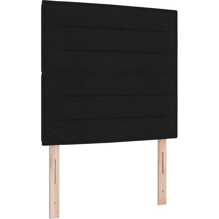 vidaXL Boxspringbett mit Matratze Schwarz 100 x 200 cm Stoff 3454321 – Bild 4