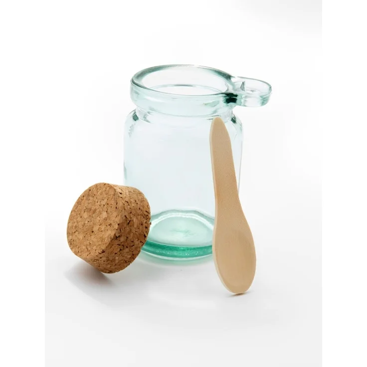 Ecogreen Vorratsglas 250ml mit Korkverschluss und Holzlöffel – Bild 4