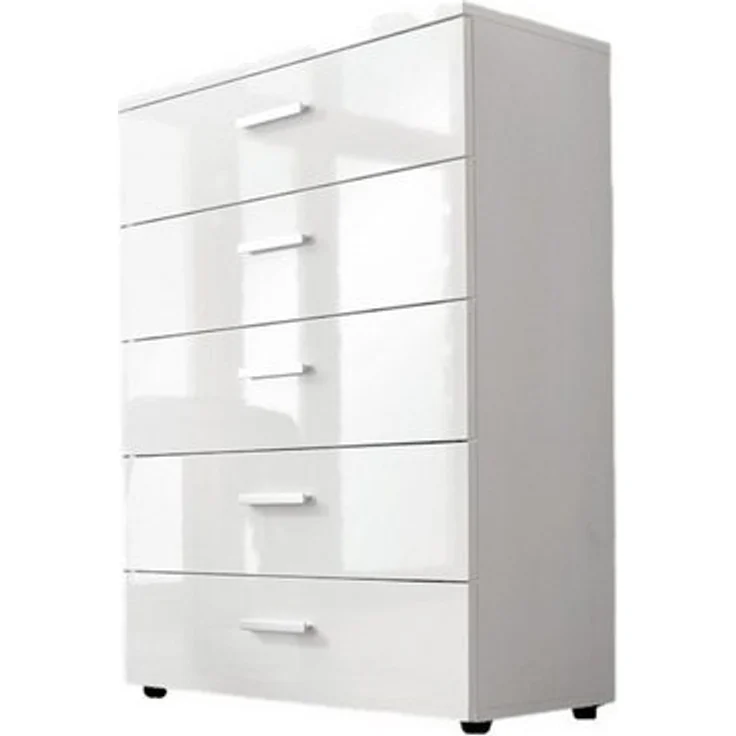 moebel-dich-auf Schubkastenkommode MALAGA 6 (65 cm breit), Fronten in weiß Hochglanz – Bild 2
