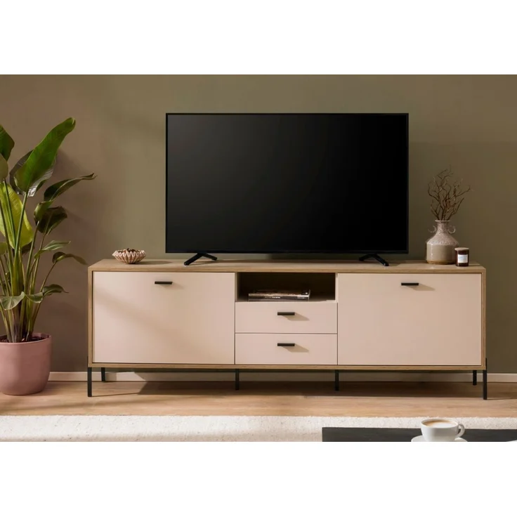 TV-Lowboard Ingar in Kaschmir und Eiche 195 x 64 cm – Bild 6