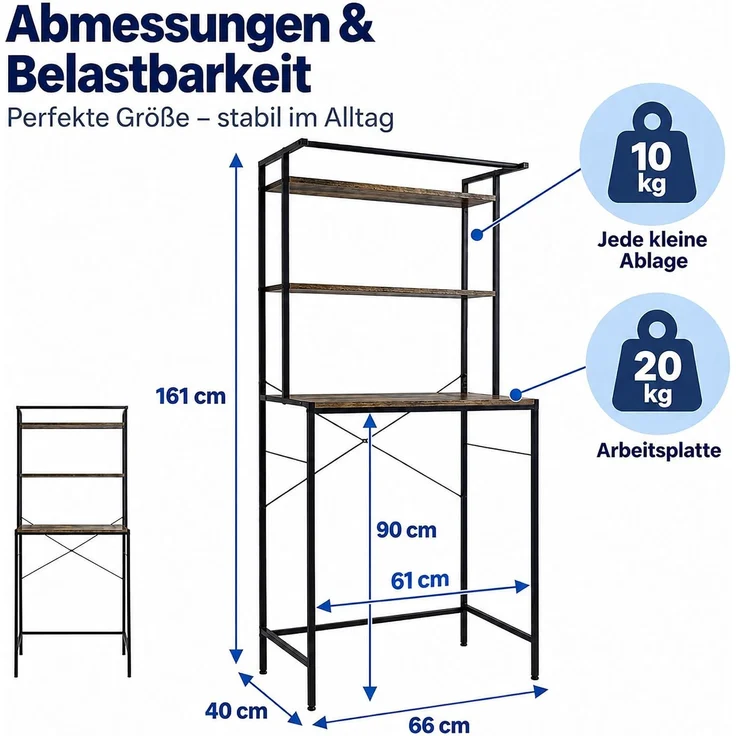 Relaxdays Waschmaschinenregal 3 Ablagen – Bild 3