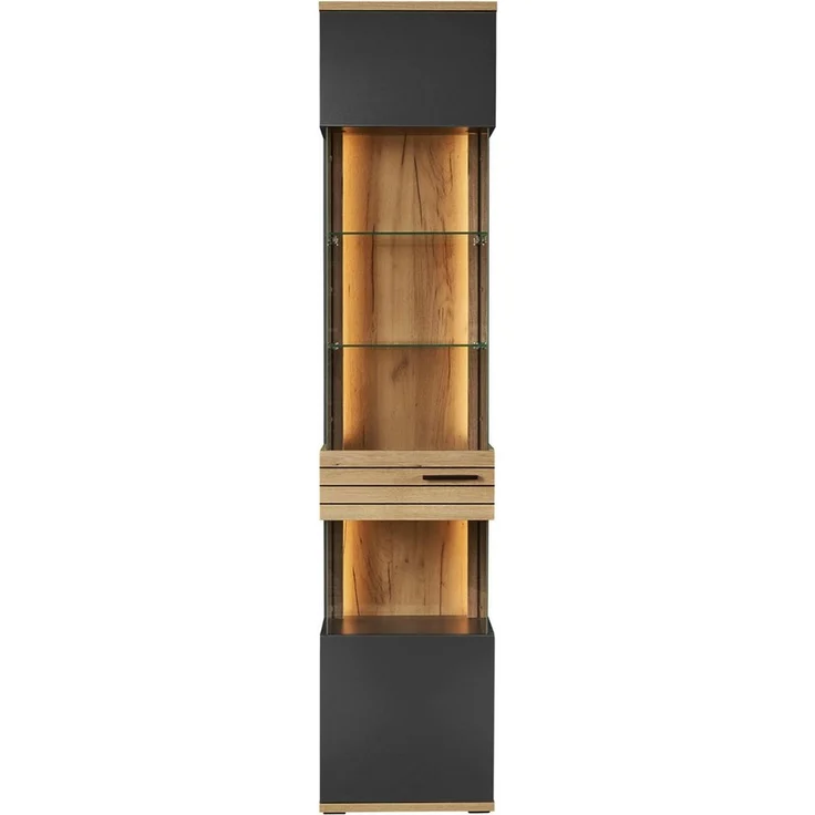 set one by Musterring Vitrine Quincy (1-St) Spiegelbildlich montierbar, in 2 Farben erhältlich, 204,7 cm hoch – Bild 3