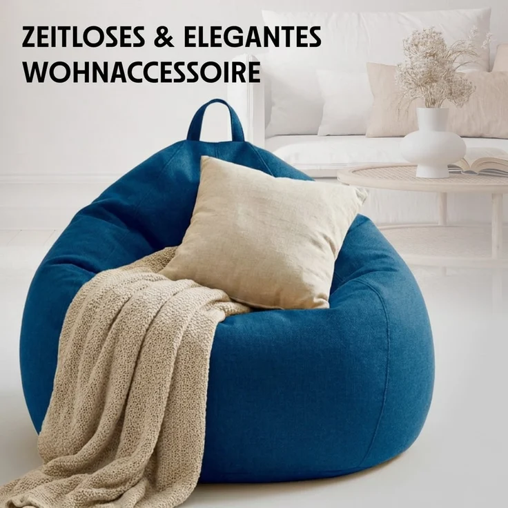 URBANARA Sitzsack 315l blau Basic-Comfort – Bild 6