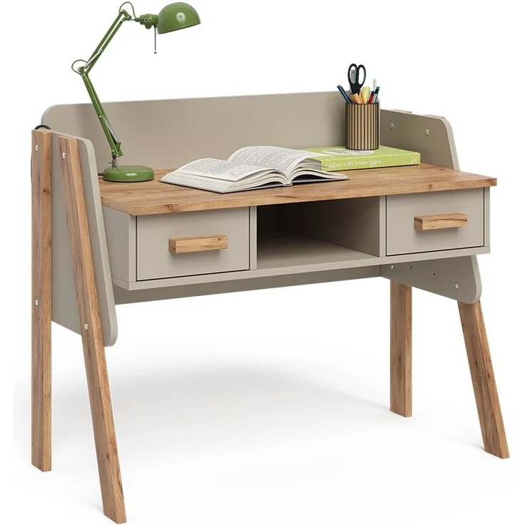 Schreibtisch Malia Cashmere/Artisan 97 x 51 cm mit 2 Schubladen Vitalispa – Bild 6