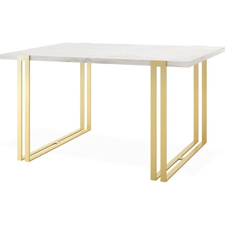 WFL GROUP Esstisch Stella (erhältlich in 3 Größen – 120/140/160 cm ausziehbar auf 220/240/260 cm), platzsparender Tisch in Holzoptik für Küche, Esszimmer oder Wohnzimmer