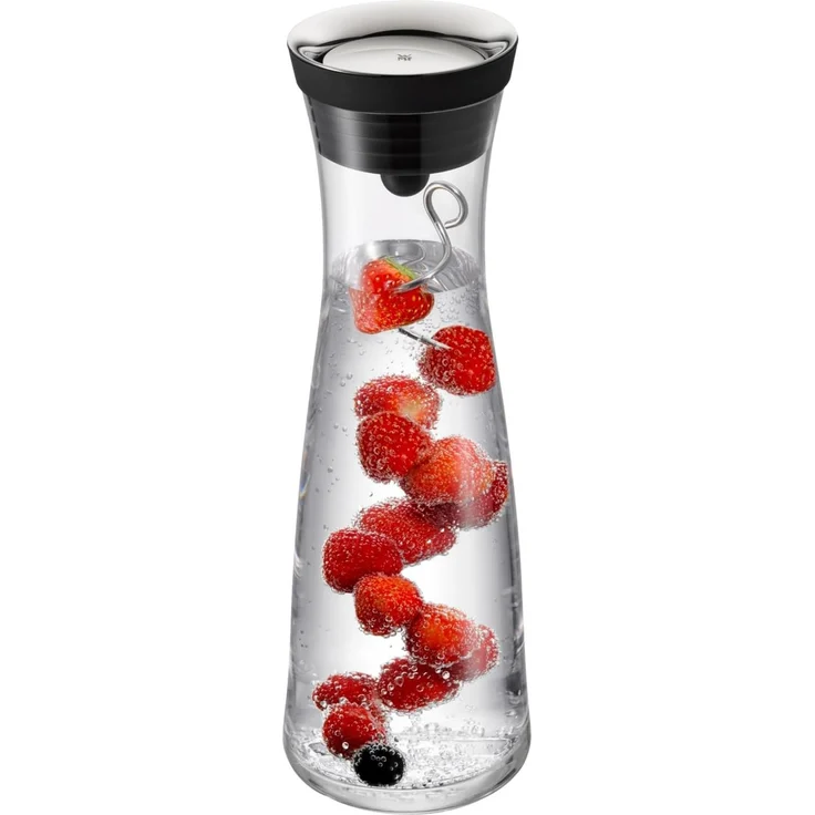 WMF Wasserkaraffe Basic, (Silikondeckel mit Closeup-Verschluss, 2-tlg, 1x Karaffe Glas mit Deckel, 1x Reinigungsbürste), (V 1,0l, Höhe 30,2 cm, Ø 8,8 6,0 9,5 cm) – Bild 7