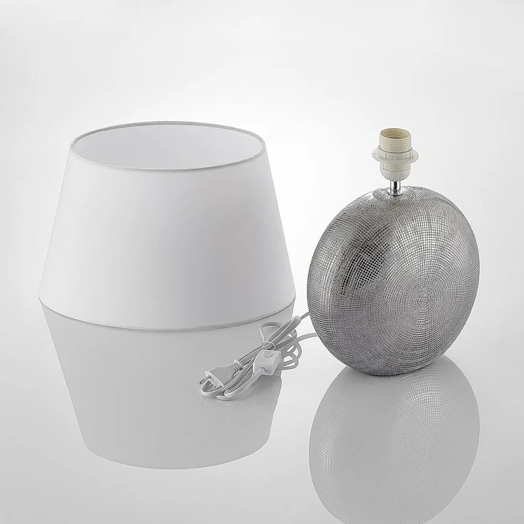 Lindby Tischleuchte Florentino, Weiß IP20, 1 x 15 W LED – Bild 6