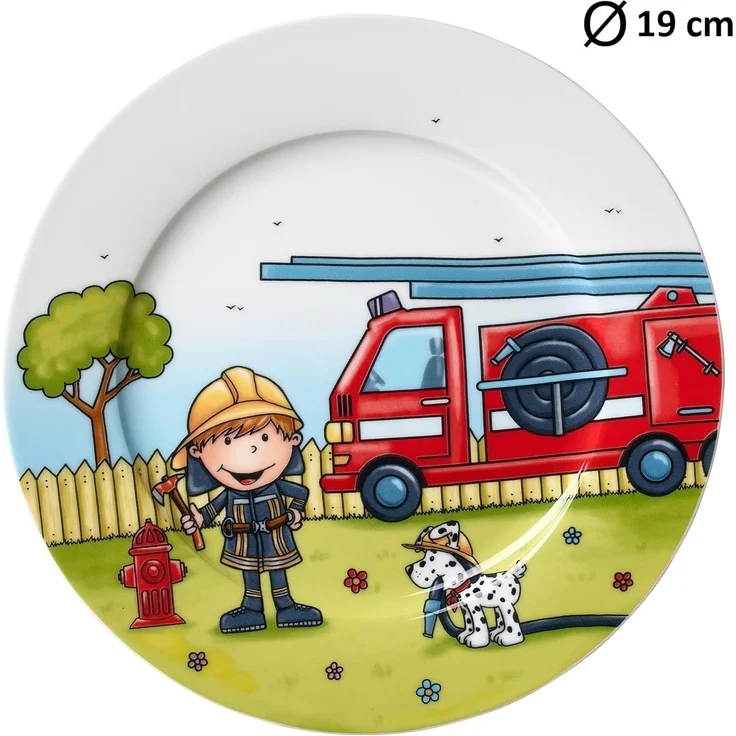 Ritzenhoff & Breker Kindergeschirr-Set Feuerwehrmann Bernie (3-tlg), 1 Personen, Porzellan – Bild 5