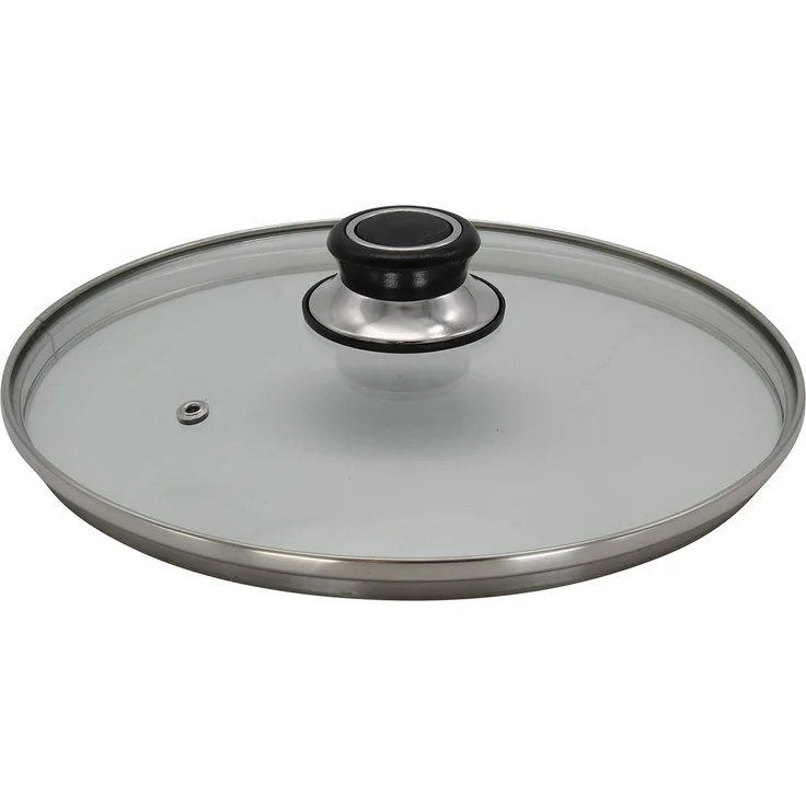Karl Krüger Glasdeckel Diamant mit Edelstahlschutzrand, Ø 24 cm – Bild 1