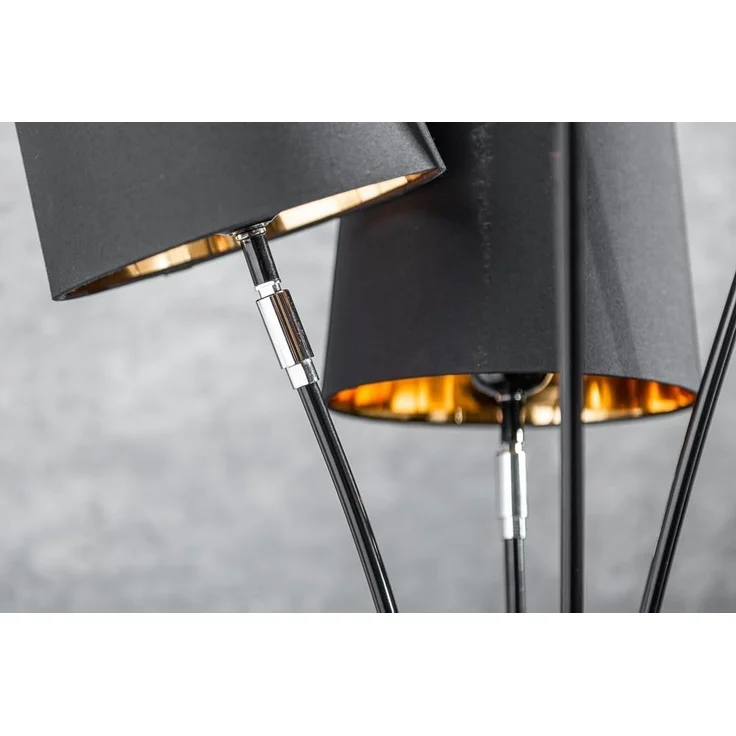 riess-ambiente Stehlampe LEVELS 176cm schwarz / gold, ohne Leuchtmittel, Wohnzimmer · Leinen · Metall · Marmor · Retro – Bild 6