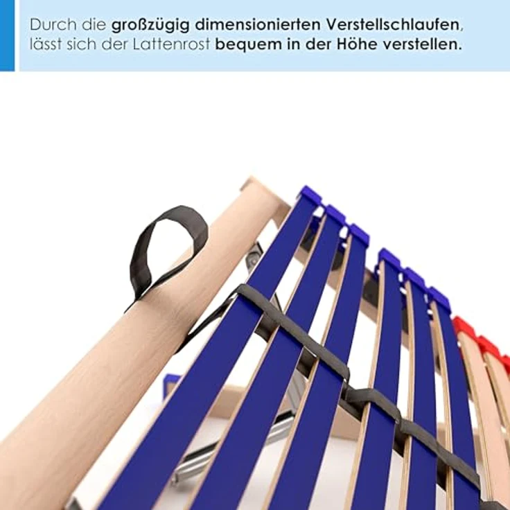 Lattenrost Vario Plus Sleep Best 42®, Schlummerparadies, Kopfteil manuell verstellbar, Fußteil manuell verstellbar, aus 100% BUCHE, 10 Jahre Garantie, SCHULTERFRÄSUNG, unmontiert – Bild 10