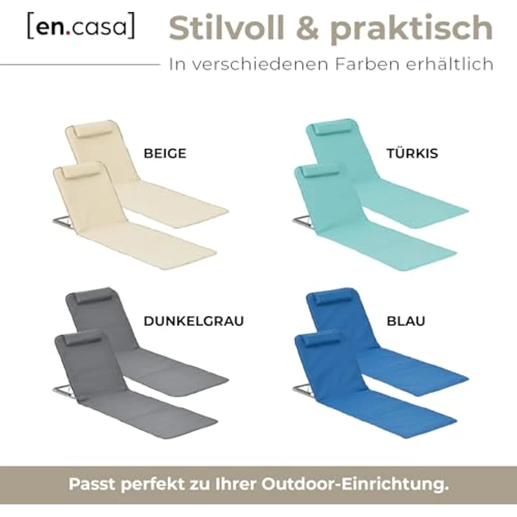 Strandmatte Donostia 2er Set 143x48cm Beige [en. casa] – Bild 7