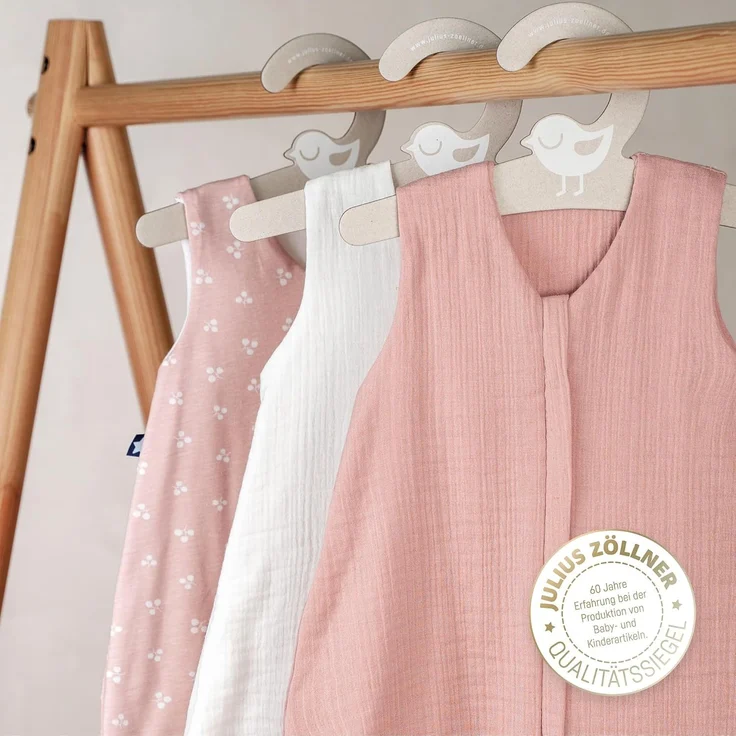 Julius Zöllner Baby Sommerschlafsack Musselin dusty rose 80 cm – Bild 3