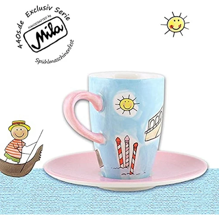 Mila Espressotasse Mila Keramik Espresso-Tasse mit Untere Venedig, Keramik – Bild 4