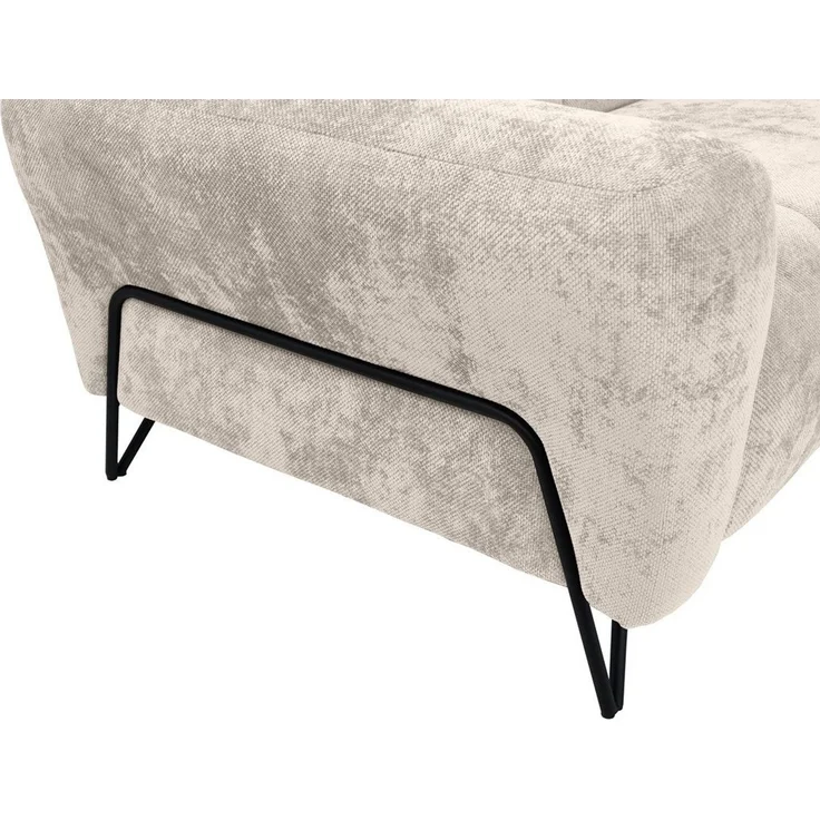Beautysofa Ecksofa mit Metallbeine in Schwarz VOLARE L, ohne Schlaffunktion, mit höchstem Sitzkomfort – Bild 3