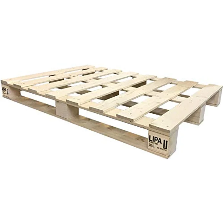 LIPA Palettenbett Bett Holz Massivholzbett 90 100 120 140 160 180 200x200 cm, Palettenmöbel hergestellt in BRD (140x200) – Bild 2