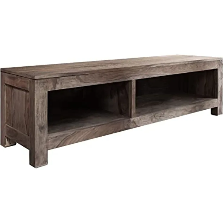 TV-Board Sheesham 148x45x45 grau geölt NATURE GREY #0123
