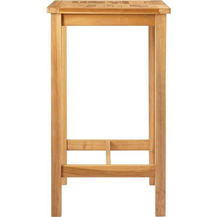 vidaXL Bartisch Natur 60 x 60 x 105 cm Massiv-Teak 42030006 – Bild 3