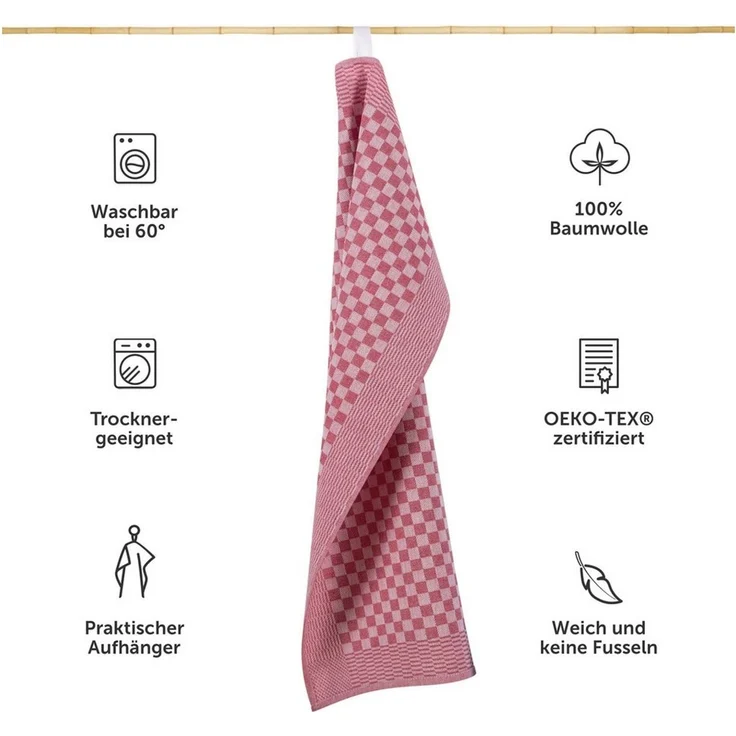 Blumtal Geschirrtuch Premium Geschirrhandtücher in 50 x 70 cm, (Set, 20-tlg, 5, 10 oder 20 Geschirrtücher), 100% Baumwolle, Oeko-TEX® Zertifiziert – Bild 2