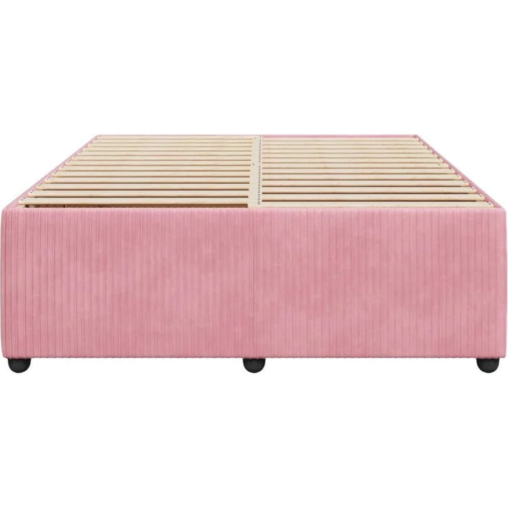 vidaXL Bettgestell Rosa 140x190 cm Samt 3285011 – Bild 4