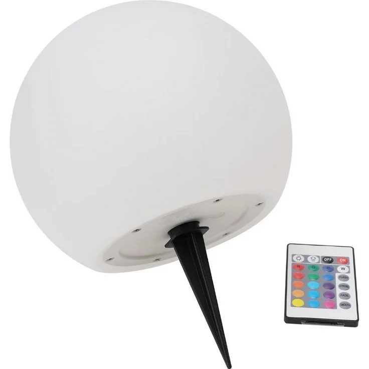 Casativo LED Gartenleuchte Solar-LED-Leuchtkugel, Ø 30cm, RGBW mit Fernbedienung, 16 Leuchtfarben, Farbwechsel, wetterfest & kabellos – Bild 4