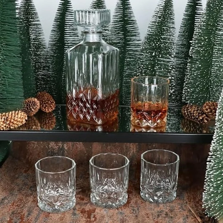 MamboCat Whiskyglas 5tlg Set Whilly Whiskykaraffe 720ml + 4 Tumbler Dekanter, Glas – Bild 3