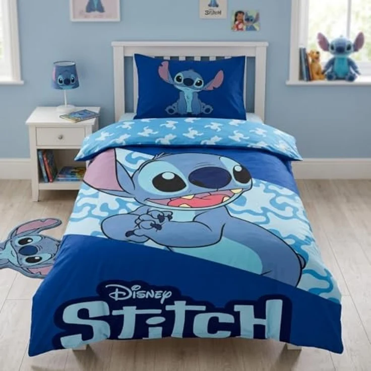 Lilo & Stitch Bettwäsche in Blau Wendebettwäsche für Kinder Bettbezug 135x200 cm – Bild 5