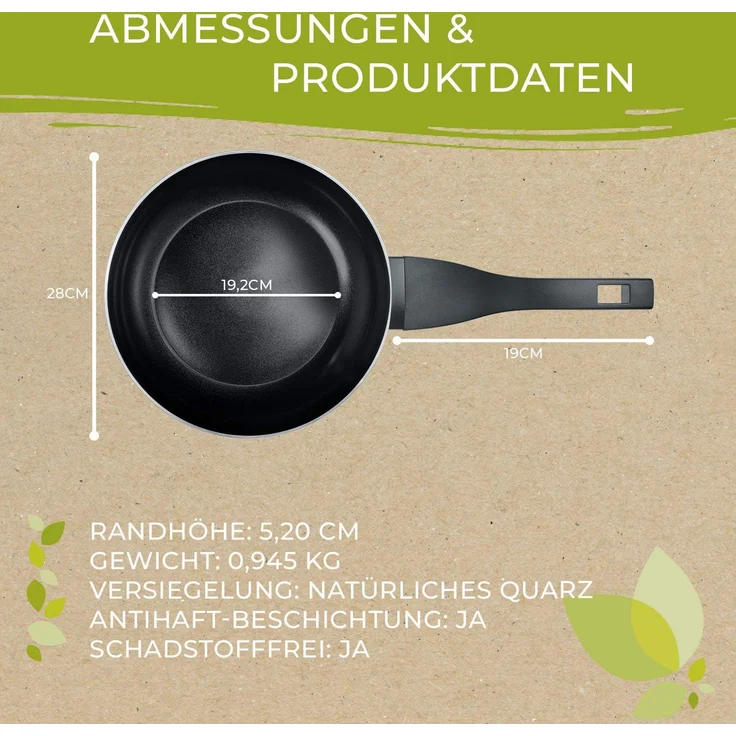 Berndes b. green Bratpfanne, Brat Pfanne, Stielpfanne, Induktion, Aluminium, Ø 28 cm, 0005440128 – Bild 6