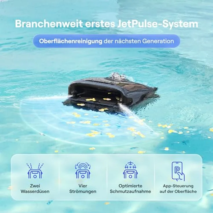 Beatbot Sora 70 Poolroboter, 4-in-1 Poolsauger mit 25700 LPH, 6L Fassungsvermögen, smartes Parken, 10000 mAh Akku, für Pools bis 300 m², blau – Bild 5