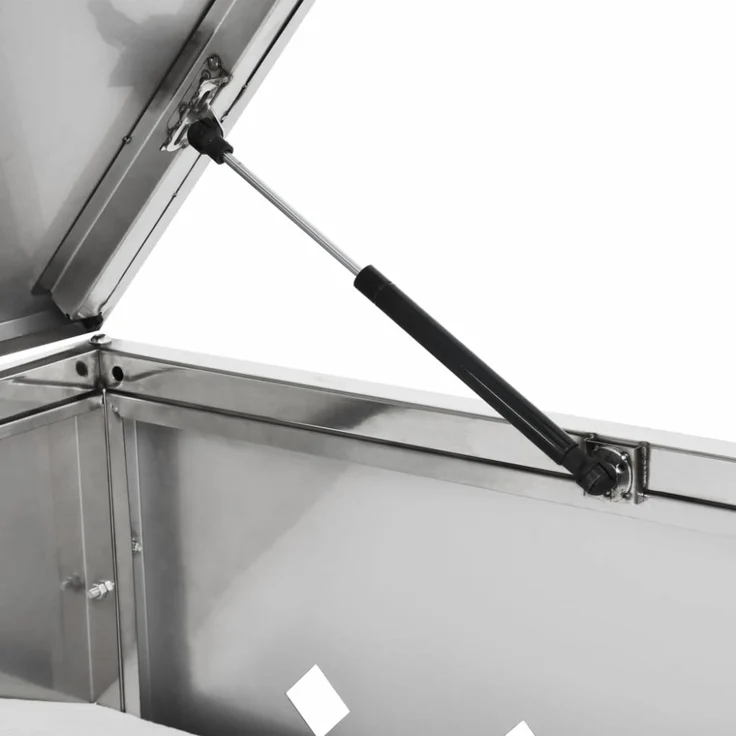 vidaXL Mülltonnenbox für 2 Tonnen 240 L Edelstahl 145380 – Bild 9
