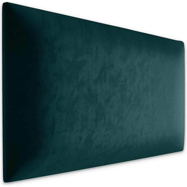 Muralo Samt Wandkissen Stoff Polsterpaneel Schlafzimmer Wohnzimmer Bett Wandpolster Bettkopfteil Lendekissen Modern Luxus Gepolstert Polster Paneel (Türkis, 50x30 cm) – Bild 1