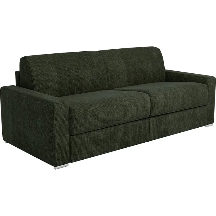 Vente-unique - CALITO - Schlafsofa - Plastik - Kunststoff (PVC), Metall - Grün - 214 x 223 x 85 cm