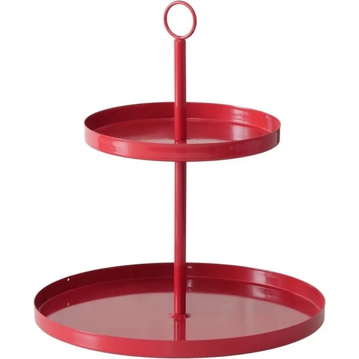 BOLTZE Etagere Samina Etagere rot 34cm (1 Stück), Eisen, (Etageren)