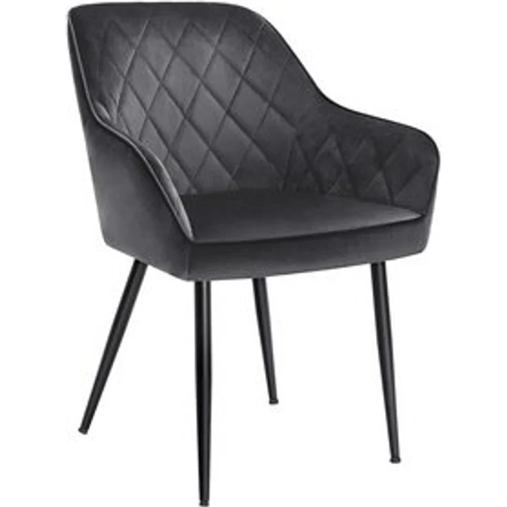 SONGMICS Esszimmerstuhl (1 St), Polsterstuhl, verstellbare Füße, Samt​ – Bild 6