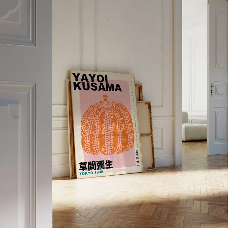 JUSTGOODMOOD Poster ® Yayoi Kusama Poster · Kürbis · Tokyo 1998 · ohne Rahmen, Poster in verschiedenen Größen verfügbar, Poster, Wandbild – Bild 3