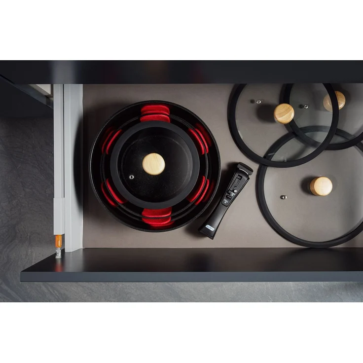 Hermia Concept 'Hona Daily - Black' Topfset (9-teilig), Schwarz, Ø 22 cm – Bild 7