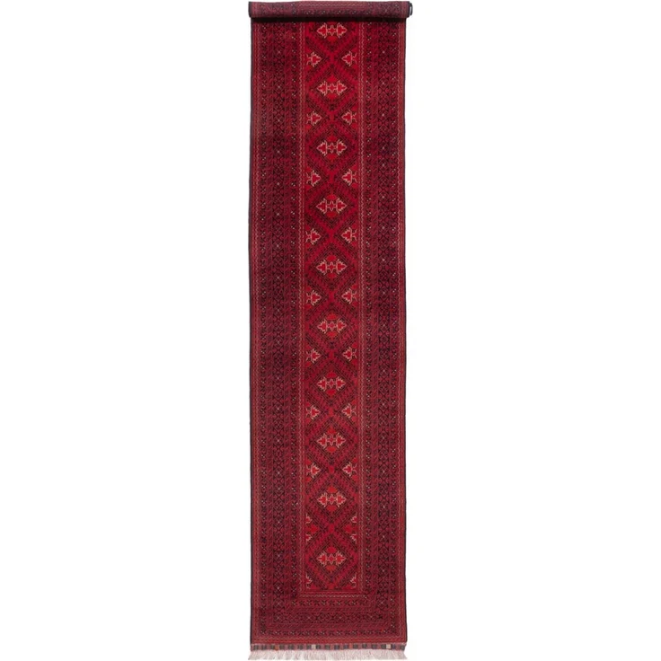 Läufer Afghan - 390 x 77 cm - rot – Bild 1