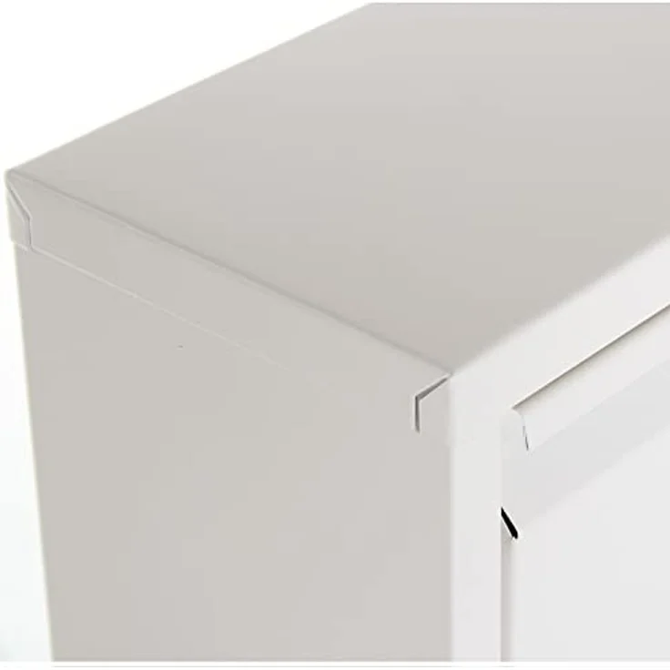 DRW d'casa Schuhschrank aus Metall, mit 5 Klappen, Weiß, 50 x 166 x 169 cm. – Bild 3
