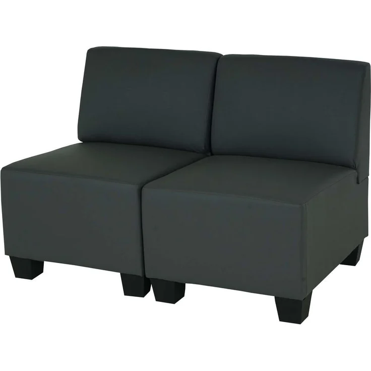 MCW 2-Sitzer Sofa Lyon, Grau, Textil, Moderne Lounge-Style, Erweiterbar, 114x76x72 cm, 150 kg pro Sitzplatz