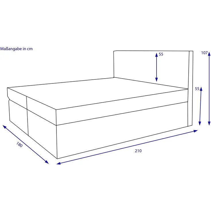 sun garden Boxspringbett SUNJA LF 160x200 cm braun Box-Spring-Bett Doppelbett – Bild 5