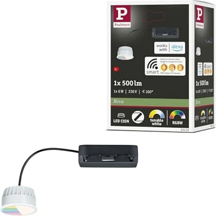 Paulmann 92452 LED Coin Zigbee RGBW 500lm 2200-6500K Satin dimmbar – Bild 1