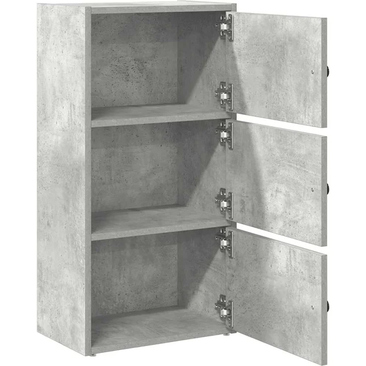 vidaXL Bücherregal Betongrau 40x24x77 cm Holzwerkstoff 860367 – Bild 5