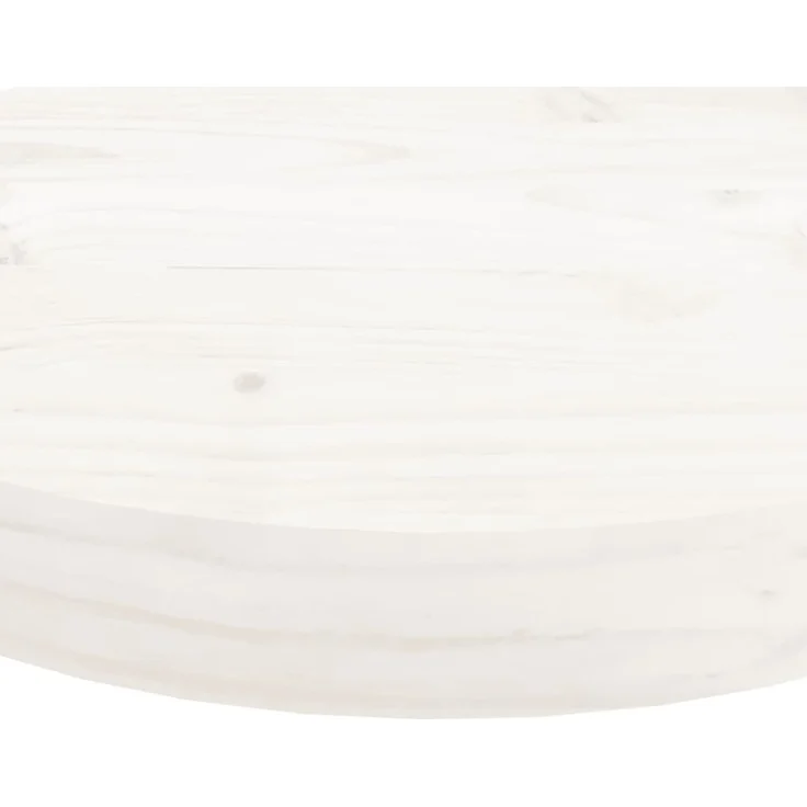 vidaXL Tischplatte Rund Weiß Ø60x3 cm Massivholz Kiefer 833665 – Bild 5