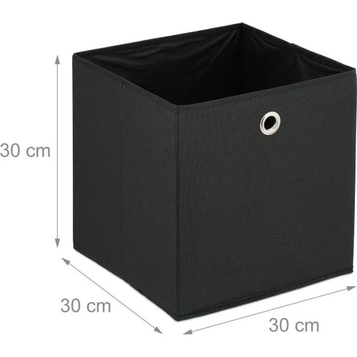 Schwarze Aufbewahrungsbox im 4er Set – Bild 4
