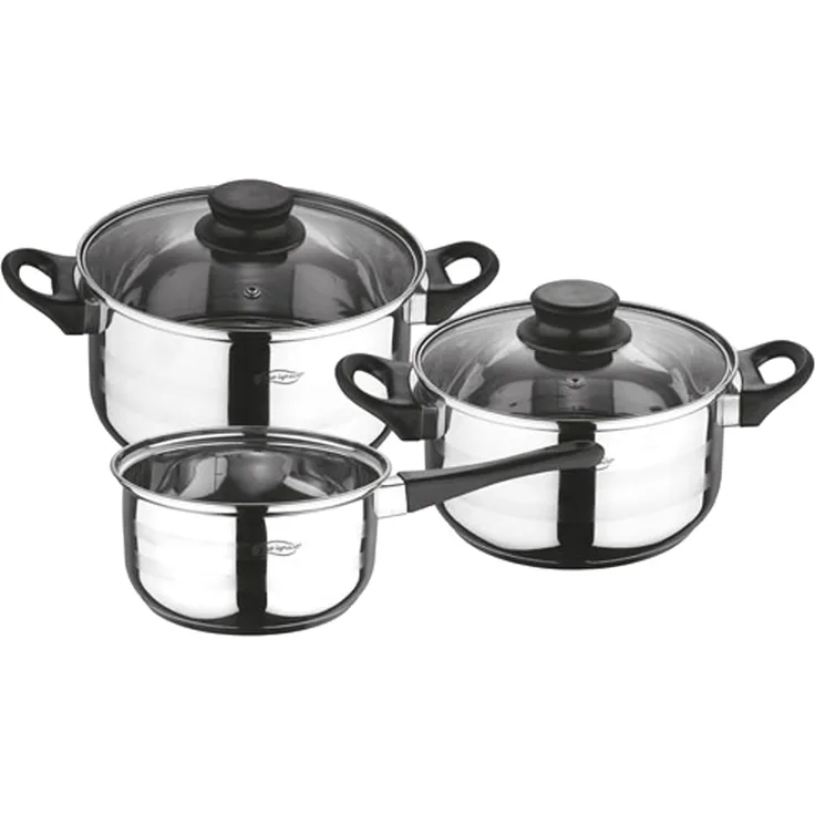 San Ignacio Topf-Set Kochtopf-Set Edelstahl Kochset "Toledo", Edelstahl rostfrei (5-tlg), ergonomischer Griff