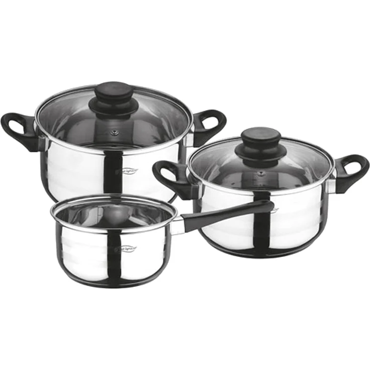 San Ignacio Topf-Set Kochtopf-Set Edelstahl Kochset "Toledo", Edelstahl rostfrei (5-tlg), ergonomischer Griff – Bild 1