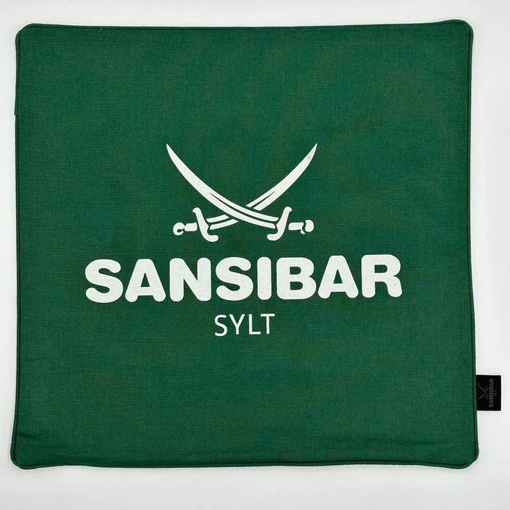 Sansibar Sylt Kissenhülle Kissenbezug Sansibar Sylt Kissenhülle, Sansibar Logo Druck, 45x45 cm, mit Logo-Schriftzug, mit verdecktem Reißverschluss – Bild 2