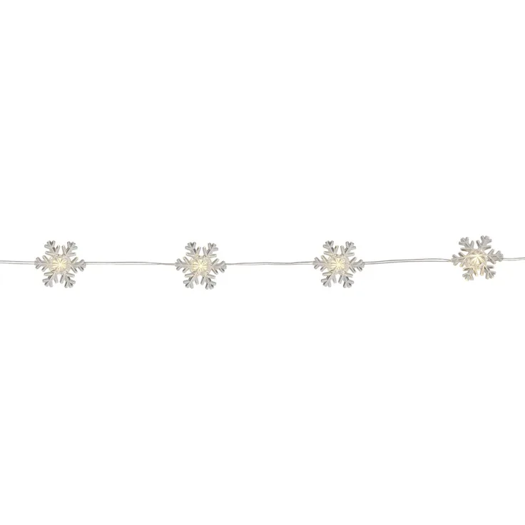 Deko-Lichterkette Snowstar 20 LED Schneeflocken Timer L 200cm