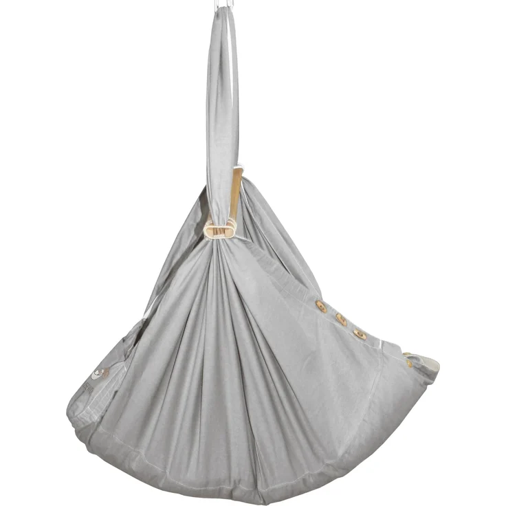 Federwiege mit Tipi Bio Grey Anthrazit Schafwolle – Bild 9